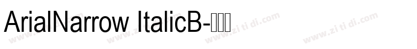 ArialNarrow ItalicB字体转换